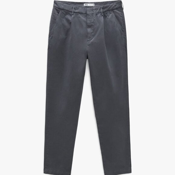 ZARA PINTUCK TROUSERS BLACK SIZE 31 6917/445/431 - Picture 1 of 5